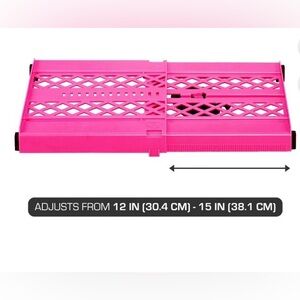 NIP, LockerMate Adjust-A-Shelf Expandable Locker Shelf, Pink